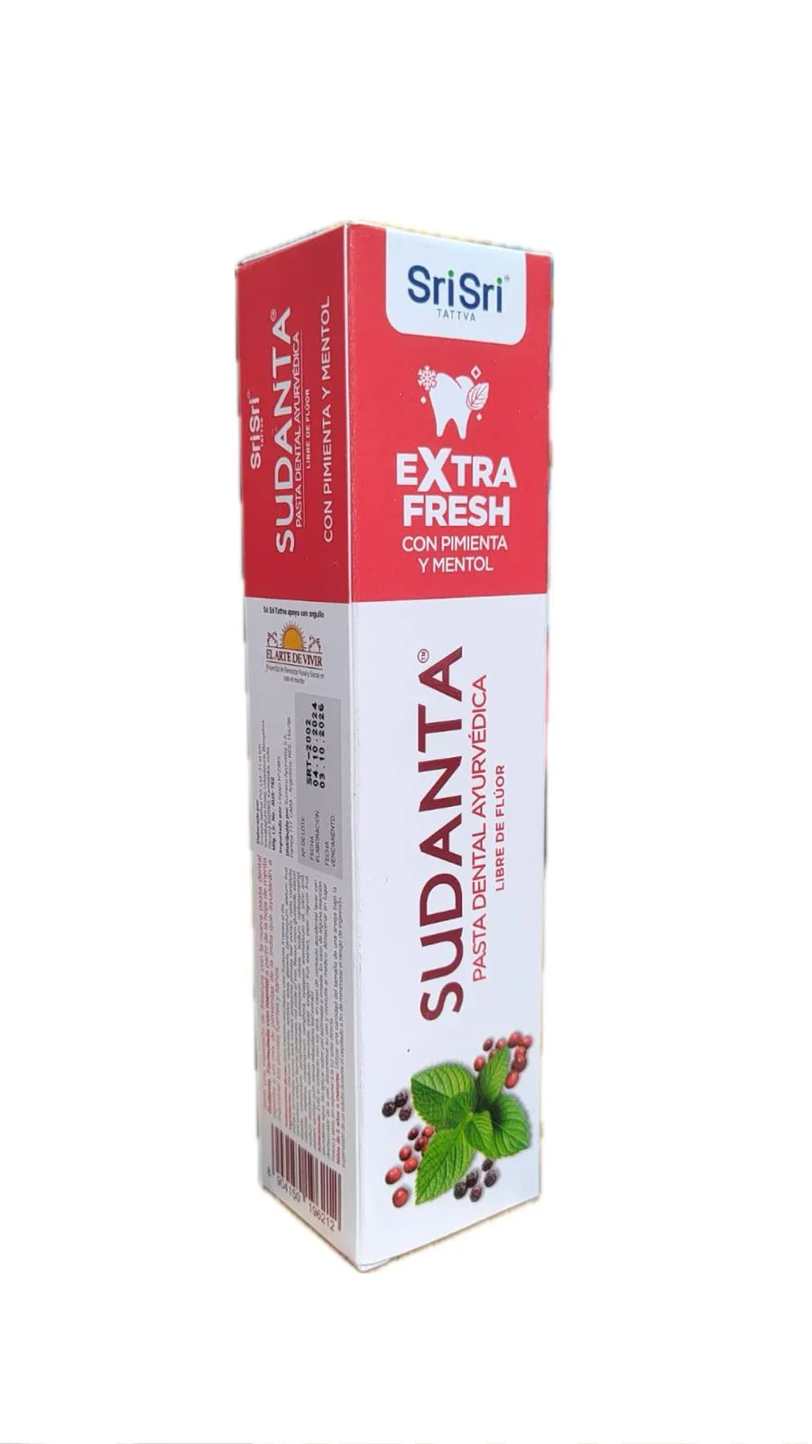 PASTA DENTAL AYURVÉDICA EXTRA FRESH l SUDANTA SRI SRI TATTVA 100g